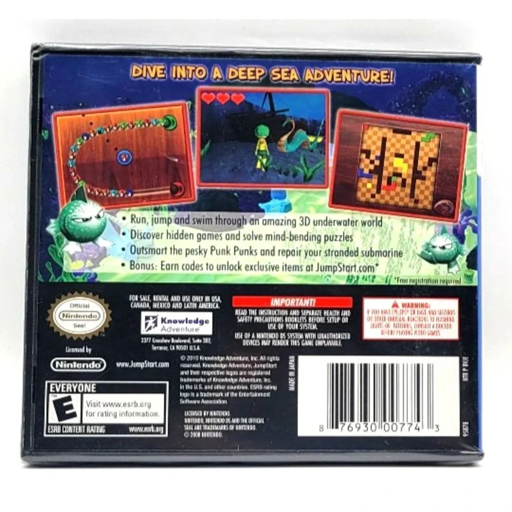 JumpStart: Deep Sea Escape (Nintendo DS, 2011) FACTORY SEALED‎ NEW